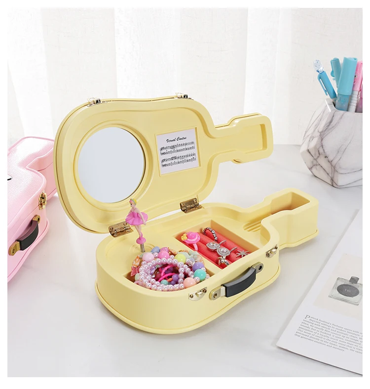 Creative Rotating Dance Children'S Music Box Jewelry Box Guitar