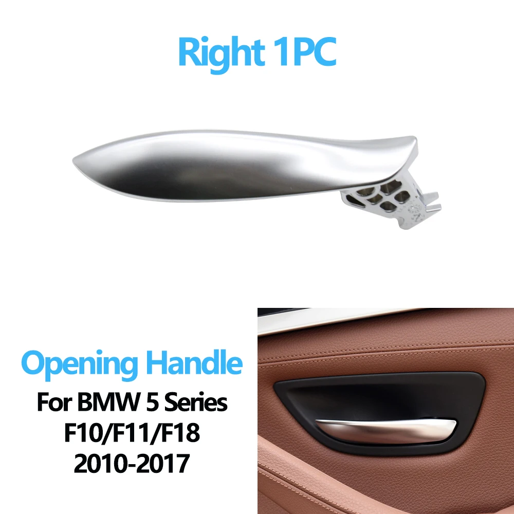 자동차 왼쪽 오른쪽 인테리어 도어 크롬 오프닝 핸들, BMW 5 시리즈 F10 F11 F18 520i 523i 525i 528i 535i 2010-2017