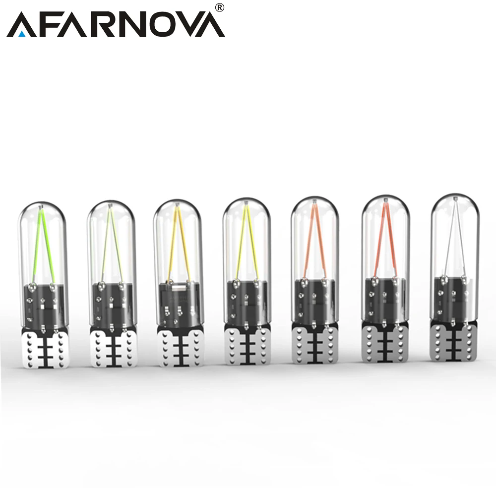 

10x w5w led T10 cob glass car light Led filament reading dome bulb DRL car styling 12v 194 interior indicator clerance map lamp