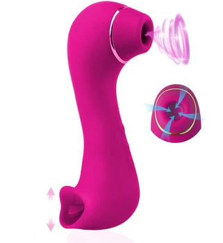 Clitoral Sucking Vibrator for Double Stimulation Clit Tongue G spot  Massager Oral Nipple Vaginal Sex Toys for Women & Couples 1