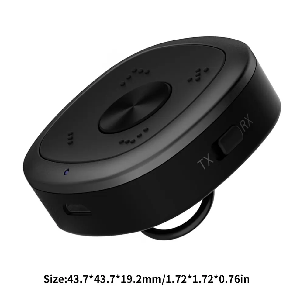 Мини Bluetooth 5,0 аудио передатчик приемник aptX низкая Задержка/HD беспроводной адаптер с зажимом для телевизионные наушники ПК