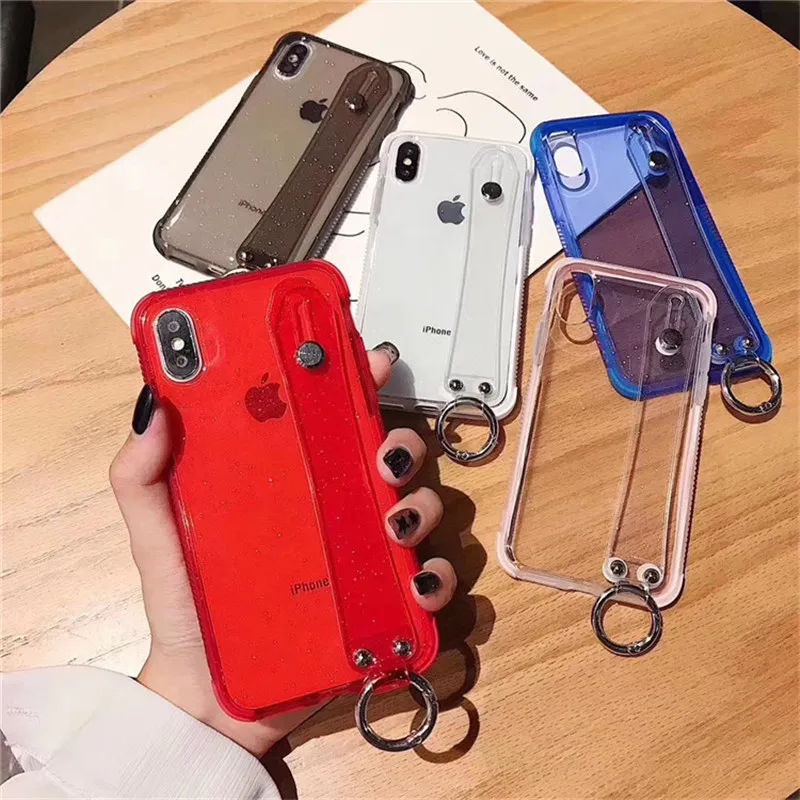 Противоударный блестящий чехол держатель для телефона iPhone 11 Pro XS MAX 6 6S 7 8 Plus X XR SE 2020
