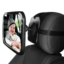 Lusterko samochodowe do obserwacji dzieci dla widoku z tyłu-zwrócone tylne siedzenie dla niemowlęcia malucha dziecka w foteliku samochodowym- 360 regulowane i bezpieczeństwo w tanie tanio EAFC CN (pochodzenie) Metal Lusterka wewnętrzne Baby facing mirror 423g 18 8cm Car Rear Seat View Mirror 2019 15 5cm 30cm