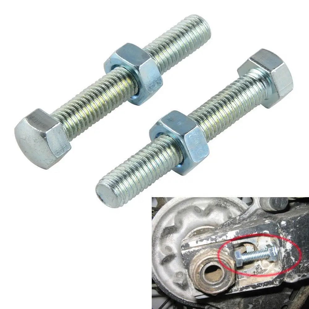 1 пара Болтов регулировки задней цепи M8x50 для Kawasaki KX KX85 01-18 KX125 KX250 1988-2008 болты