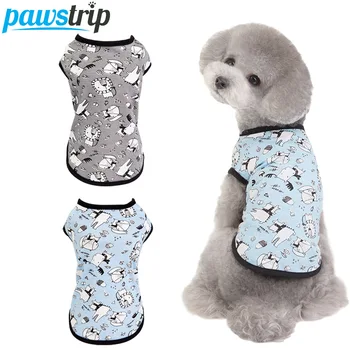 

pawstrip Dog Summer Clothes Puppy tshirt Cute Small Dog Vest Clothing Bear Print Cat Vest Soft Pet Dog Shirt Clothes For Dogs