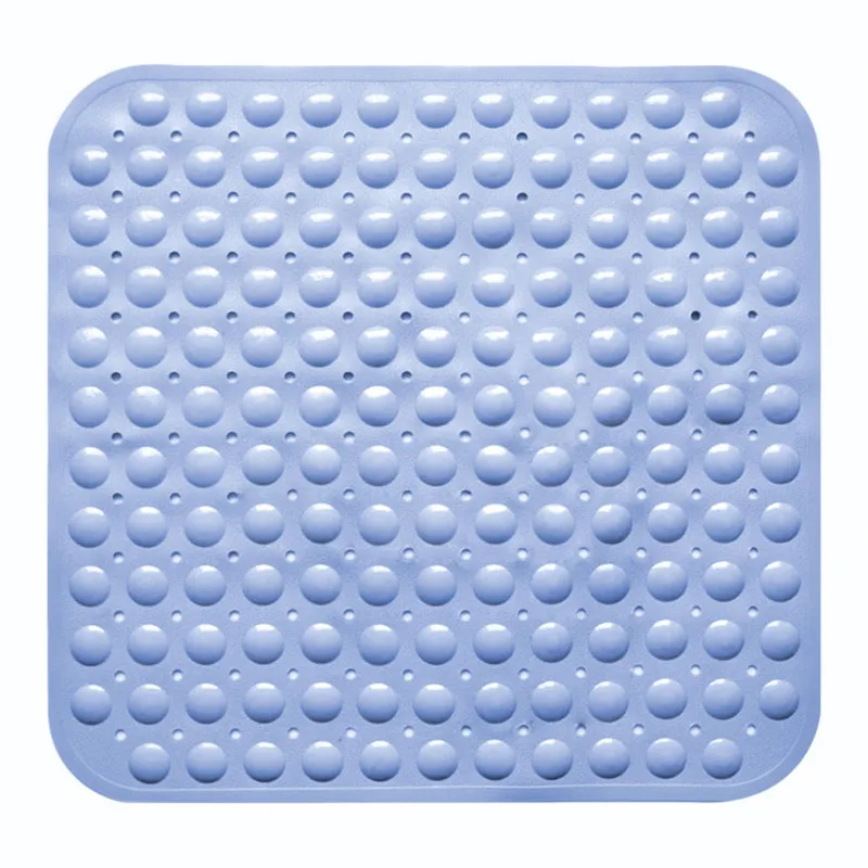 Mrosaa 53x54cm Square Non slip Bathroom Mat Safety Shower Bath Mat PVC