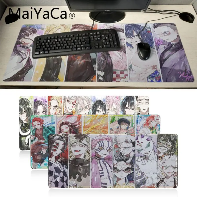 

Maiyaca Kimetsu No Yaiba japan anime Game Big Promotion Russia gaming mouse pad xl Keyboard Laptop PC notebook desk pad