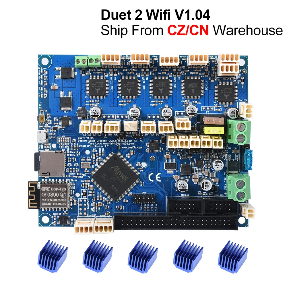 Cloned Duet 2 Wifi V1.04 Upgrade 32bit Control Board Duet2 Wifi 32 bit Motherboard For CNC Machine ender 3 pro 3D Printer Parts