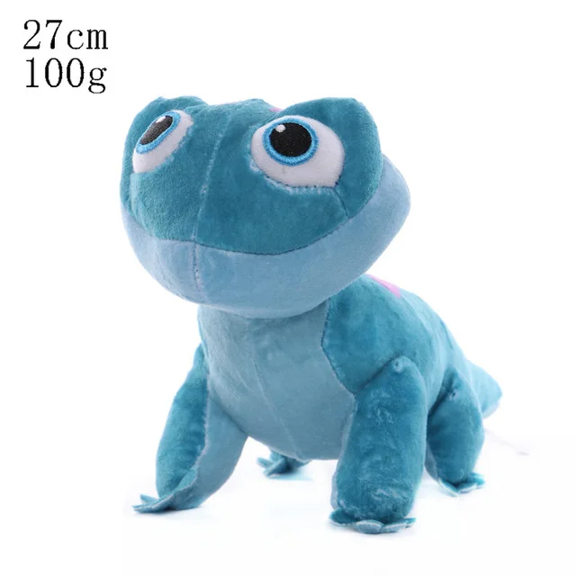 Disney Frozen 2 Peripheral Lizard Bruni Elsa Olaf Toys Chameleon Plush doll pendant doll doll toy key pendant children's gift 27cm Bruni