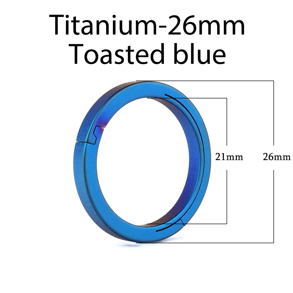 진짜 티타늄 EDC 열쇠 고리 로프 드롭행잉 버클 자동차 열쇠 고리 홀더 퀵드로우 아노다이즈드 블루 키 체인, 야외 카비너