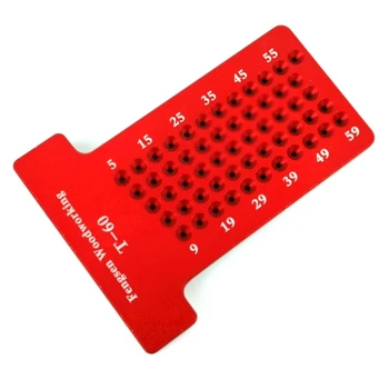 

T60 T-Type Ruler Hole Scribing Measuring Wood Gauge Woodworking Scriber Mark Line Gauge
