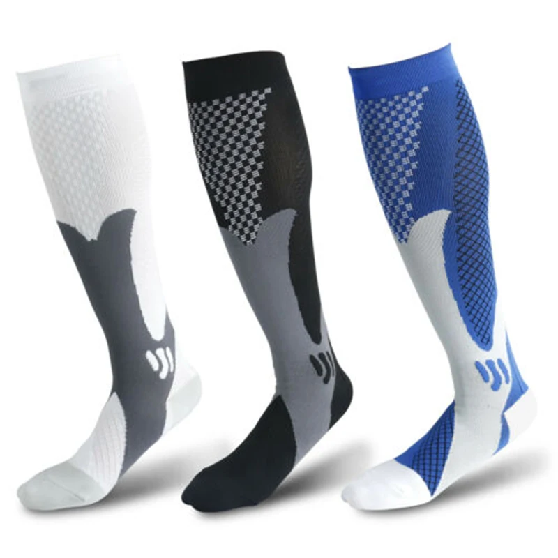 Hot Calf Compression Stockings for Men Women Athletic Medical Pregnancy Nursing Sock Long Outdoor Running Football Sport Socks men women sport pressure socks 6 pairs per set compression stockings outdoor sport sock for female male adult