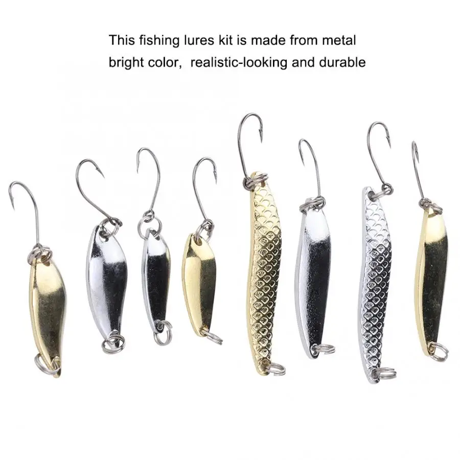 Artificial 30 PCS/ Box Horse Mouth Sequin Set with Single Hook Road Fishing Bait Lure Fish Accessory fishing accessories