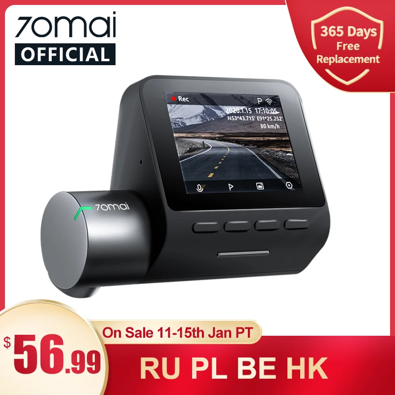 70mai Smart Dash Cam Pro 1944P голос Управление Скорость координаты GPS ADAS автомобиля тире
