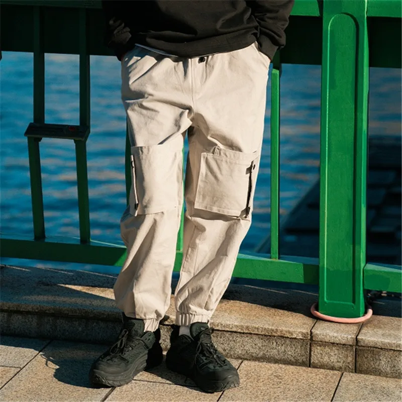 

Wu Navigation Beam Leg Bib Overall Men's Popular Brand Casual Pants Trousers MEN'S Trousers Men's Korean-style Trend Versatile L