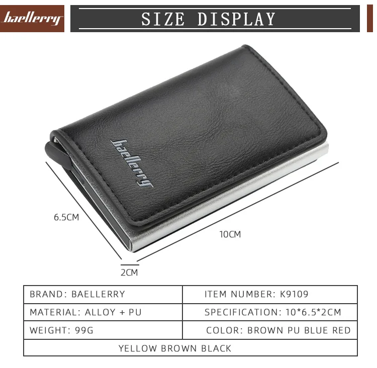 Rfid Wallet Credit Card Holder Sticker Business Card Pocket Cash Card Holder Passes Holder Metal Cardholder Protection