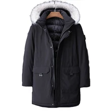 30 C FIT плюс толстый бархат вниз& парка пальто 6XL 7XL 8XL 9XL 10XL бренд сохраняет тепло зимняя куртка мужская ветровка