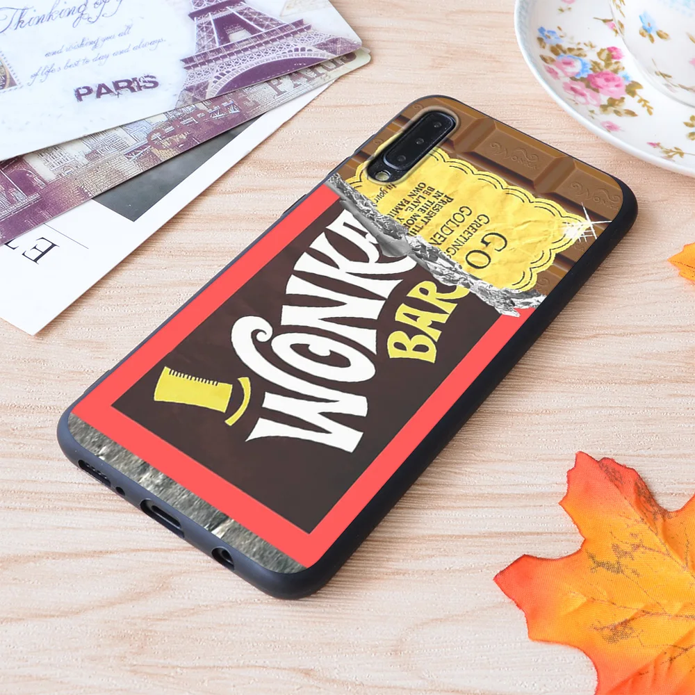 

Wonka Chocolate Bar Golden Ticket Print Soft Silicone Matt Case For Samsung Galaxy S Note and Galaxy A