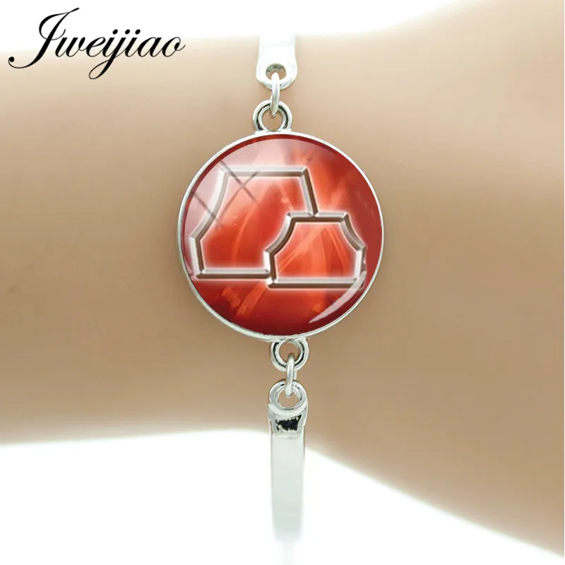 

JWEIJIAO New Arrival Naruto Glass Dome Charms Bracelet Anime Sharingan Eye Jewelry For Kids Women Men Gift MA08