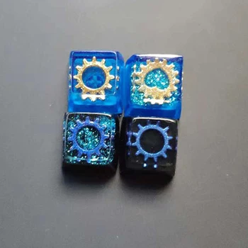 

Customized Resin Keycaps For Cherry Mx Mechanical Keyboard Keycaps Replace Handmade Backlight Luminous Mechanical Gear Key Cap