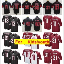 Молодежные Детские футболки Аризона Ларри фитцджералд Патрик Питерсон Дэвид Джонсон Патрик тиллкидс, цветные футбольные майки