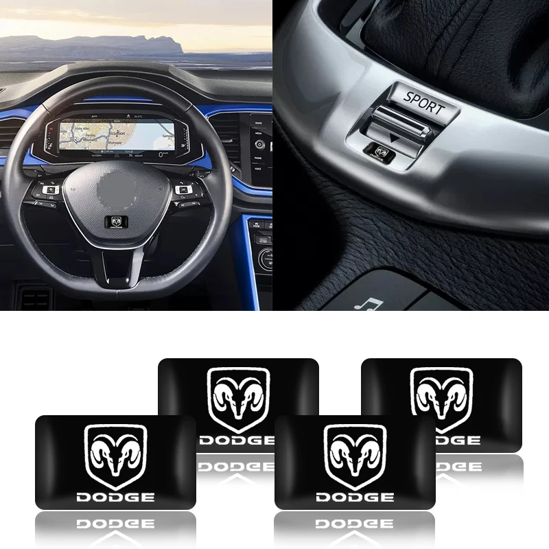 

10 pcs car new style decorative Badges Steering wheel hub caps For Dodges Challenger RAM 1500 Charger Avenger Caliber Nitro