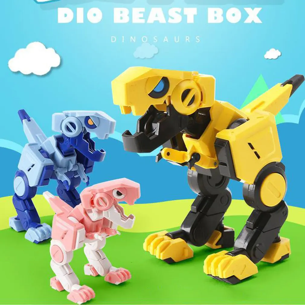 

1pc Dinosaur Beast Box Creative Deformed Dinosaur Toy Transformation Cube Interactive Educational Toy Birthday Gift for Boy