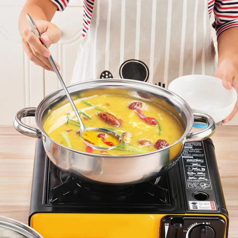 Нержавеющая сталь горячий горшок домашний многоцелевой двухслойный паровой суп горшок с ручкой приготовления котелок, кухонная посуда инструменты