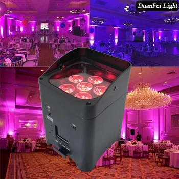 

4pcs 6x18w led battery power par wireless wifi led wall washer dmx uplightings stage led par