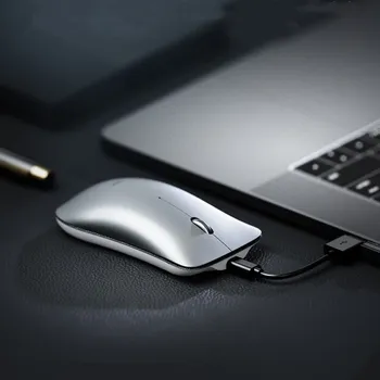 

Wireless Mouse Bluetooth Rechargeable Laptop Mouse Silent 2.4G Metallic Feel Portable Office Travel Computer Mouse
