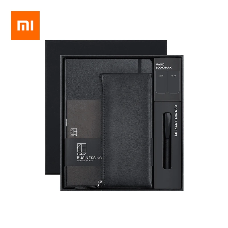 Xiaomi Kinbor деловая ручка для записной книжки Подарочная коробка с сумкой карандашом
