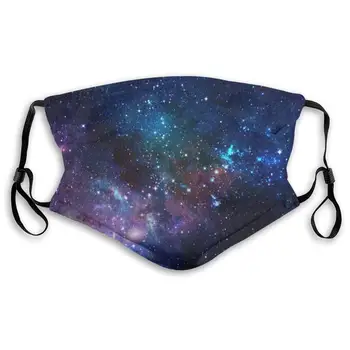 

Outer Space Galaxy Stary Washable Reusable Mask, Anti Dust Half Face Mouth Mask For Kids Teens Men Women With Adjustable Ear