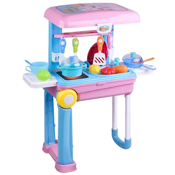 

23Pcs Children Kitchen Utensils Pretend Play Suitcase Set Simulation Cooking Tool Toys Plastic Pretend Play Kitchen Toys Gift