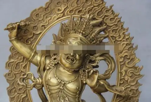 YM 305 9,8 Тибет Тибетский буддист Ваджрапани(Chana Dorje) бронзовая статуэтка Будды
