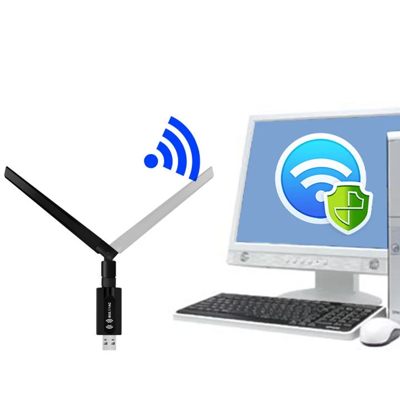 1200 Мбит/с USB 3,0 1200Mbp Wifi адаптер двухдиапазонный 2,4 ГГц 5,8 ГГц для настольного ноутбука беспроводная сетевая карта Winxp/7/8/8,1/10