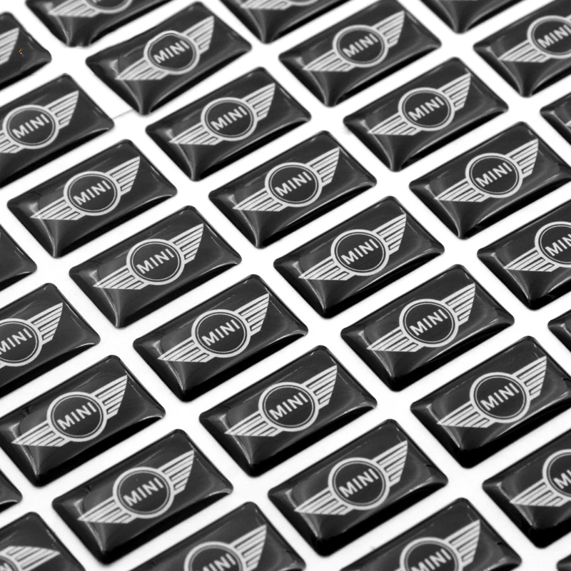 

Car styling Wheel Badge 3D Sticker Wheel Decal Fit For Mini Cooper CABRIO WORKS S Front head cover Rear head box Car Accessories