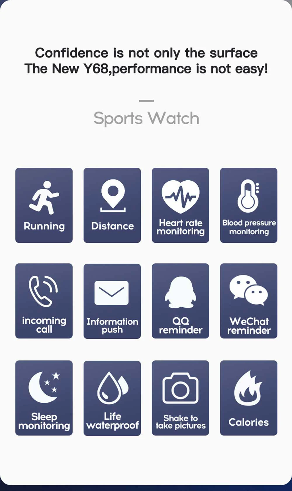 D20 Pro Bluetooth Smart Watch Men Women Y68 Blood Pressure Heart Rate Monitor Sport Smartwatch Fitness Tracker For Xiaomi Huawei