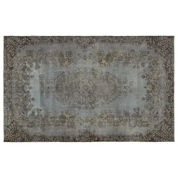 

Handmade Gray Vintage Overdyed Turkish Area Rug 174x280 Cm-5'9''X9'2''