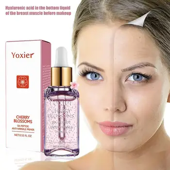

Cherry Blossoms Hyaluronic Acid Hydrating Serum Makeup Primer Makeup Whitening Base Makeup Face Base Beauty 15ml P2G5