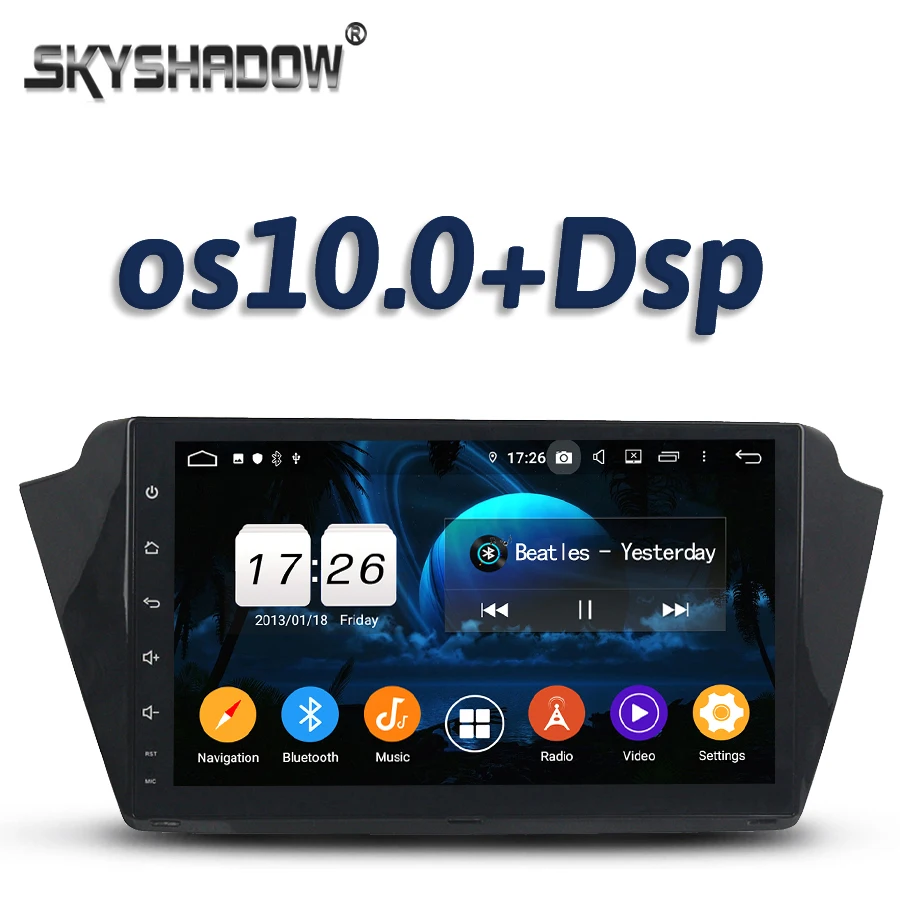 Автомобильный DVD-плеер 720P DSP 9 дюймов IPS Android 11 0 16 ГБ 4 ядра GPS RDS радио магнитофон Wi-Fi