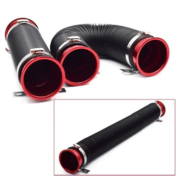 

360 degrees Air Intake Hose Multi-Flexible Inlet Pipe Tube W/ mounting Clamps