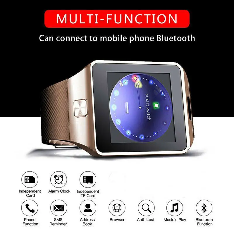 Умные часы с сенсорным экраном dz09 Камера Bluetooth наручные SIM карты Smartwatch для Ios Android