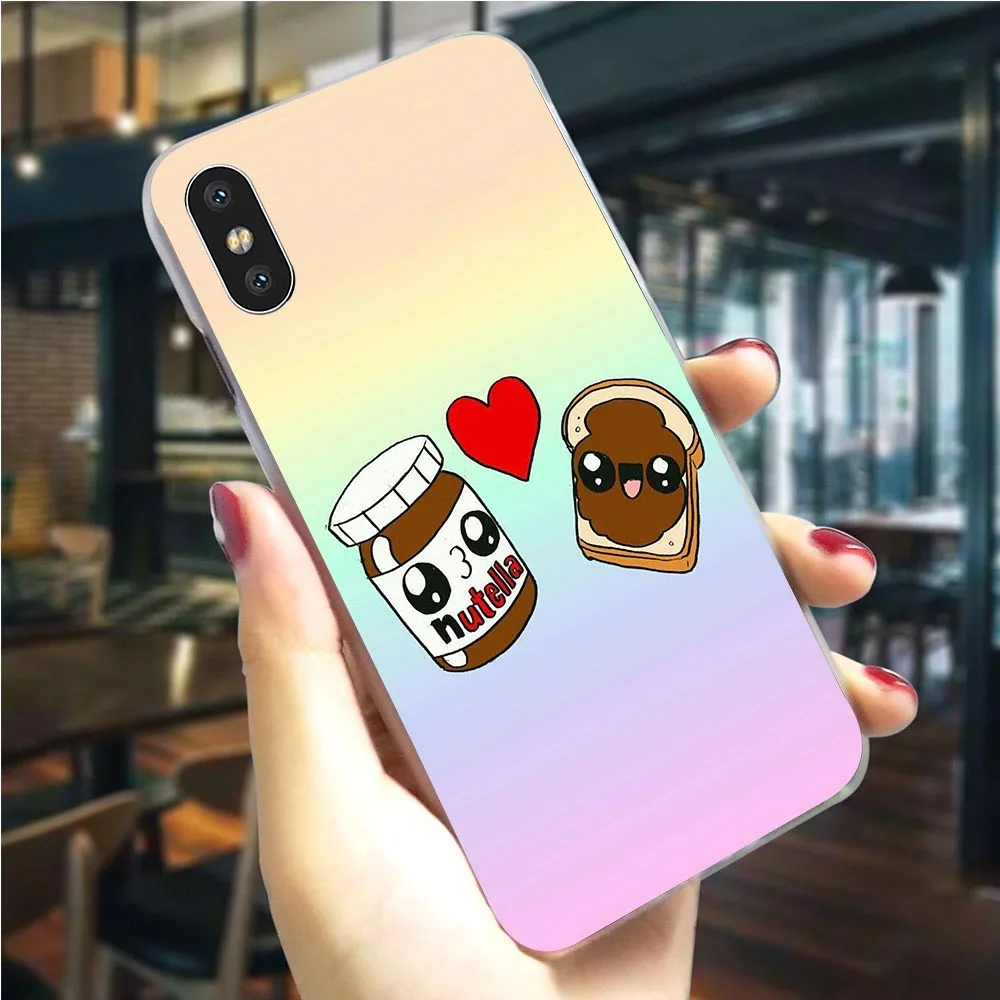 Защитный чехол для телефона I Love Kawaii Nutella iPhone 7 Plus 5 5S SE 6 6S/6 6S 8/8 X XS XR Xs Max Жесткий