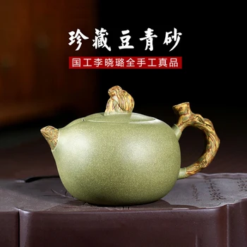 

TaoYuan Tibetan sand 】 yixing recommended xiao-lu li pure manual teapot pea green sand mud spirit monkey in delight