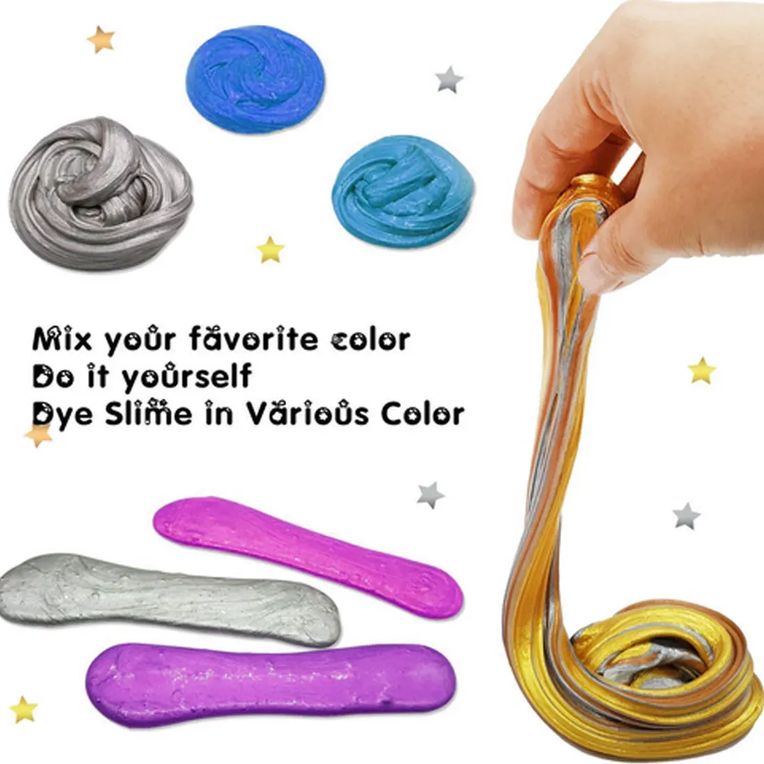 Детские игрушки DIY Slime Набор Блестящий порошковый наполнитель пигментные украшения игрушки жемчужный порошковый краситель пушистый Slime аксессуар подарок для девочек