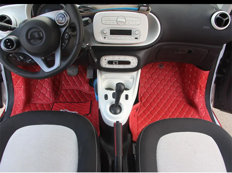 Подходит для Mercedes-Benz smart fortwo 2009-, аксессуары для автомобиля, автомобильные коврики, ПУ, без запаха, водонепроницаемый автомобильный ковер, автомобильный коврик