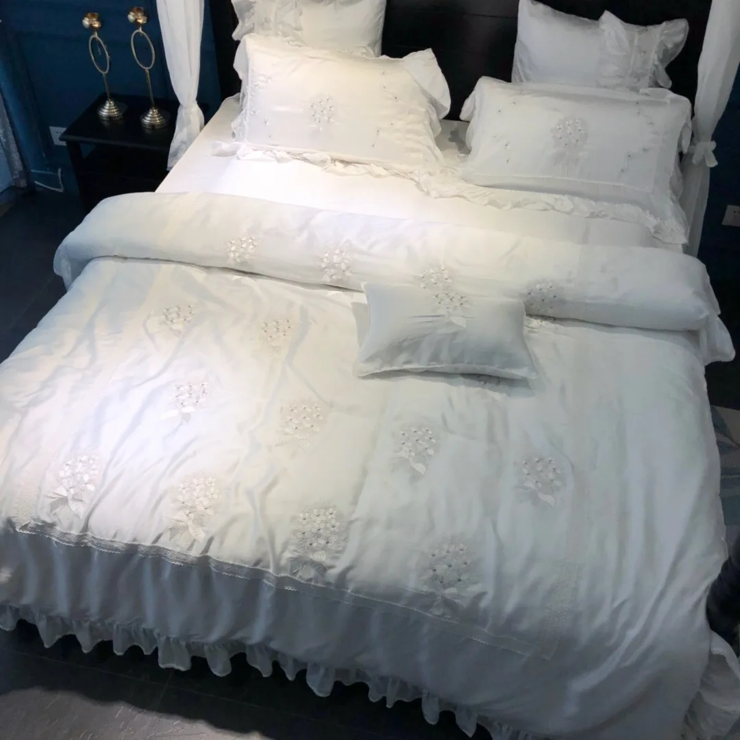 Simple Fresh 60 Austria Lenzing Tencel Sheets Quilt Cover Super Soft Bare Sleeping Bedding Four Sets |
