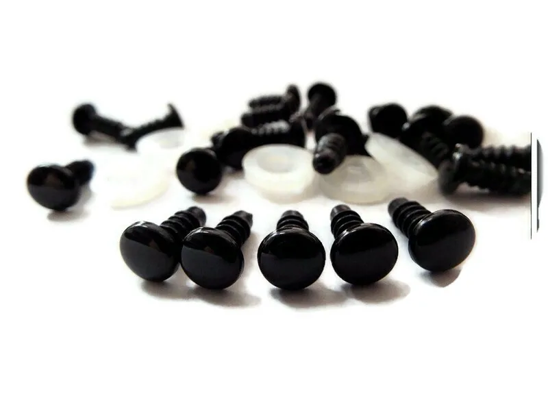 Safety Eyes Black Color Fit for Crochet /Stuffed /Amigurumi Doll Come With Washers 4.5mm/5mm/6mm/7mm/8mm/9mm/10mm/12mm/15mm/18mm Safety Eyes Black Color Fit for Crochet /Stuffed /Amigurumi Doll Come With Washers 4.5mm/5mm/6mm/7mm/8mm/9mm/10mm/12mm/15mm/18mm
