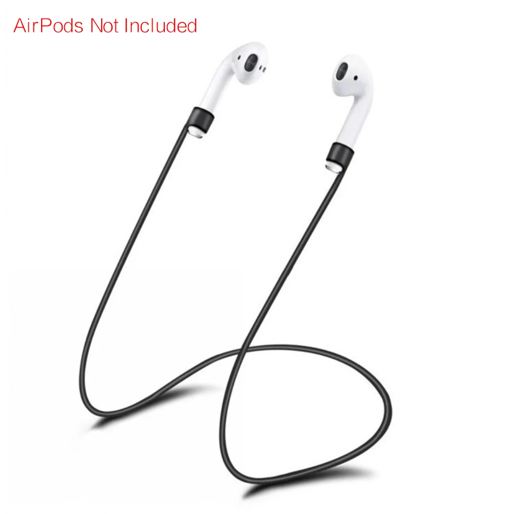 1 шт. для AirPods силиконовый анти-потерянный шейный ремень беспроводные наушники струнная веревка шнур для наушников Аксессуары для наушников шнур - Цвет: Type black