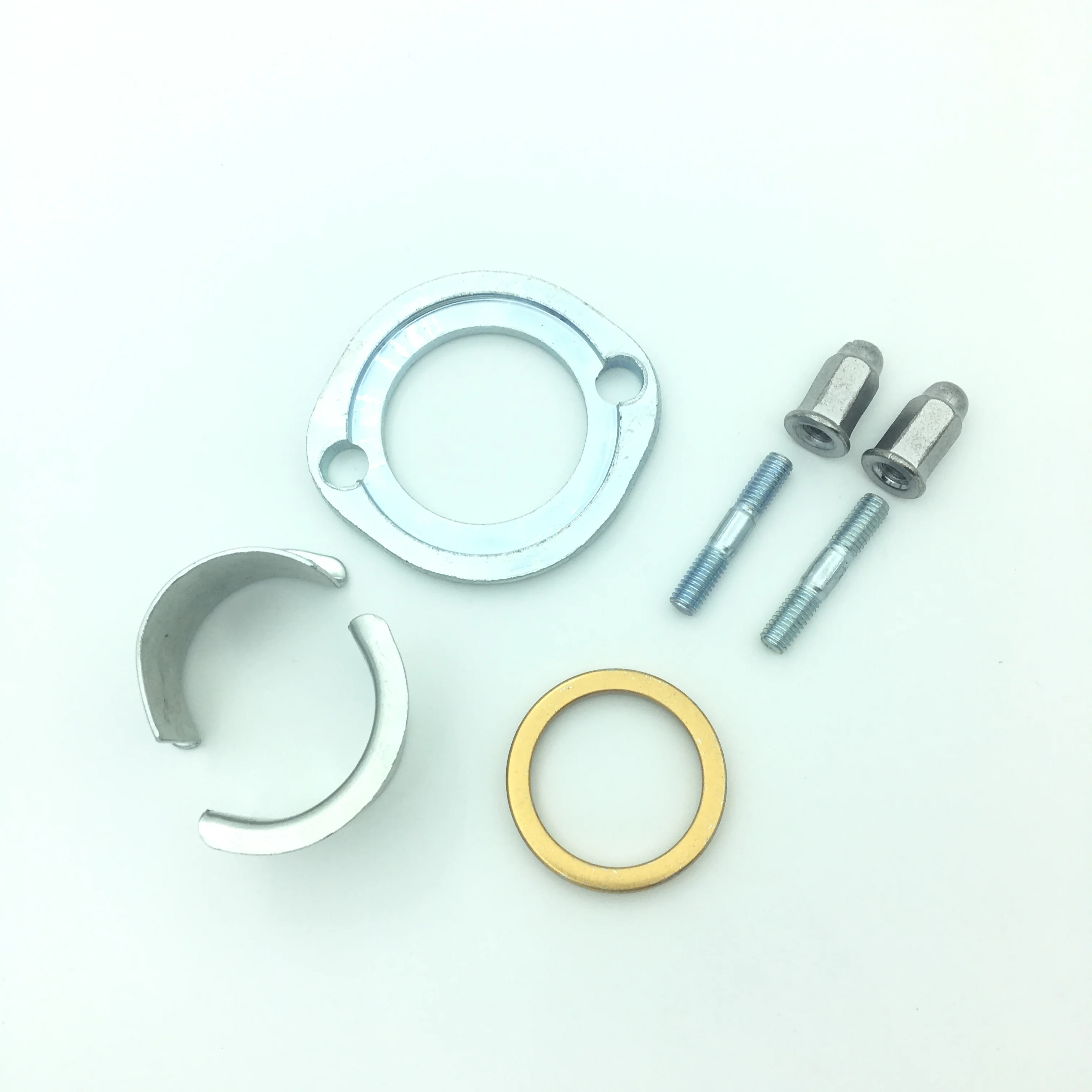 Muffler Exhuast Collets Collars Clamp Gasket Kit For Honda CG125 CB125 XL125 Silencer Manifold Pipe Gasket Domed Nut Set 125cc